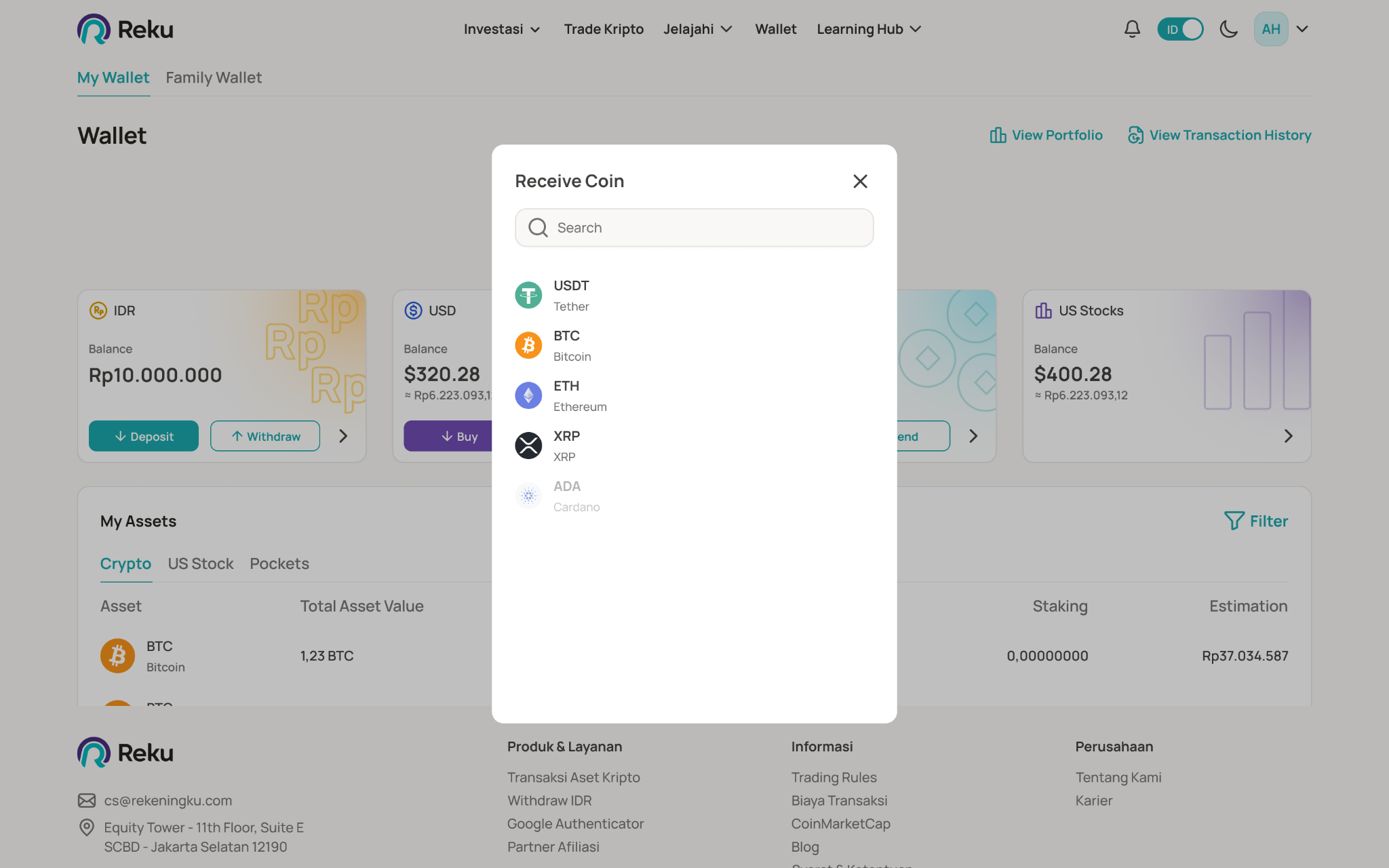 Cara Melakukan Receive Coin Pusat Informasi